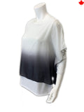 Double layer Chiffon Top With 3/4 Sleeves
