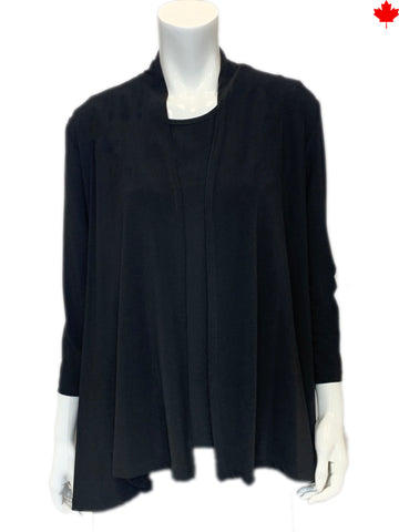 Draped Open Front Cardigan