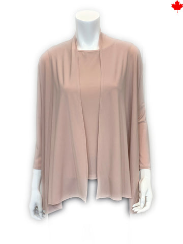Draped Open Front Cardigan