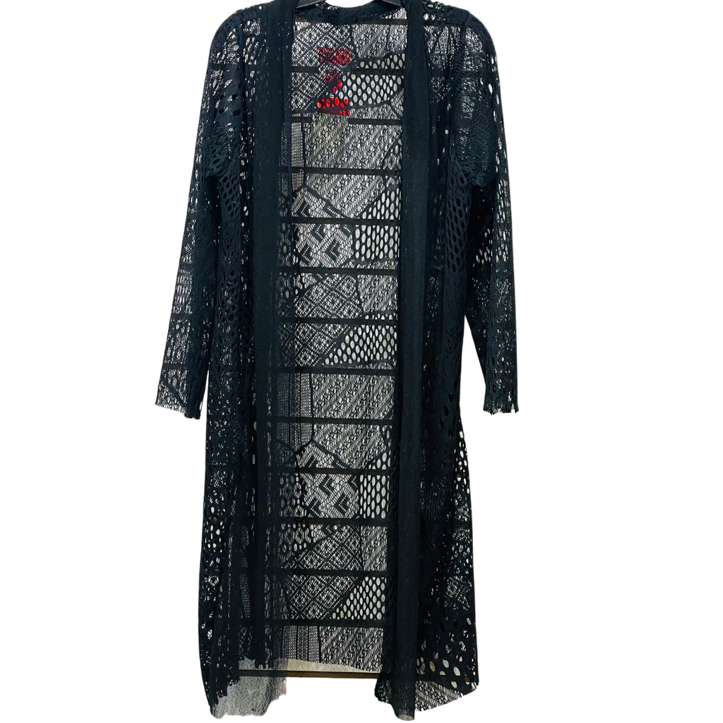 Net long cardigan discount