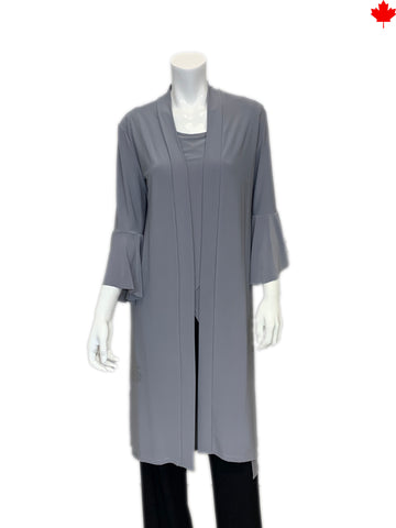 Long Duster with Ruffle Sleeve